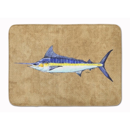 Jensendistributionservices Blue Marlin Machine Washable Memory Foam Mat MI2550499